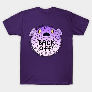 Back off! Purple Puffer Fish T-Shirt